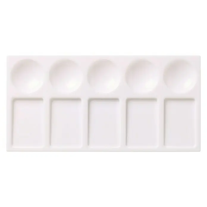 Reeves Paleta za miješanje boja - Pravokutno, 21 x 10,5 cm, Plastika - Pogled s gornje strane