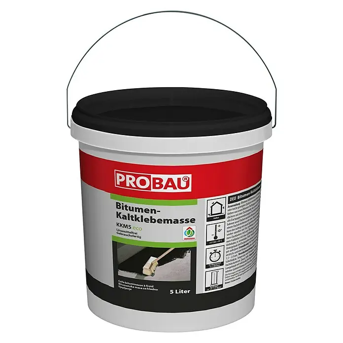 Probau Bitumenska masa za hladno ljepljenje - 5 l, Bez otapala - Pogled sprijeda