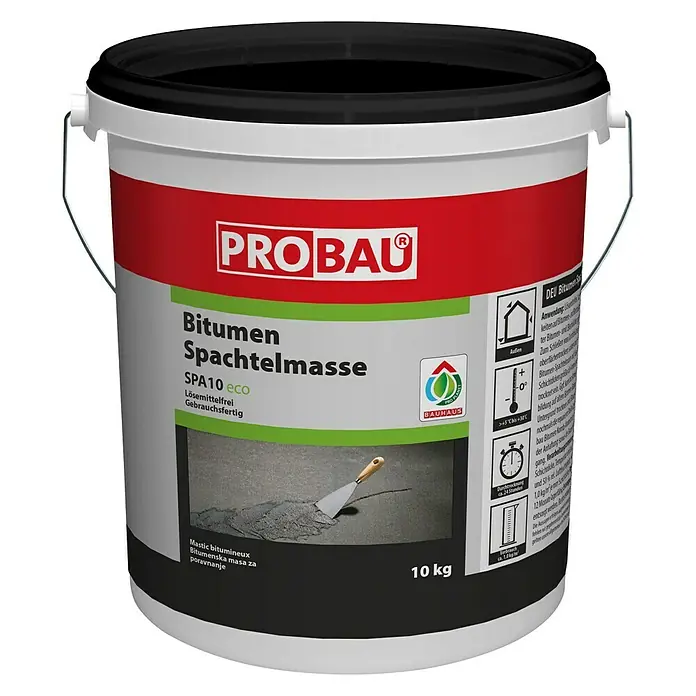Probau Bitumenska masa za popravak - 10 kg, Bez otapala - Pogled sprijeda