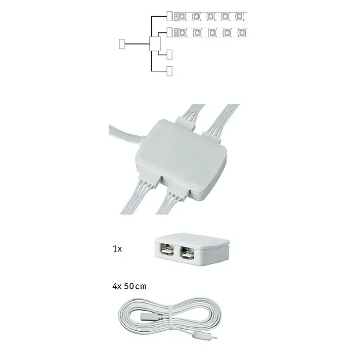 Paulmann Distribuidor YourLED Junction-Box - Potencia máx.: 60 W, Plástico, Blanco