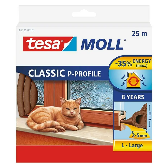 Tesa MOLL P-Profildichtung - Braun