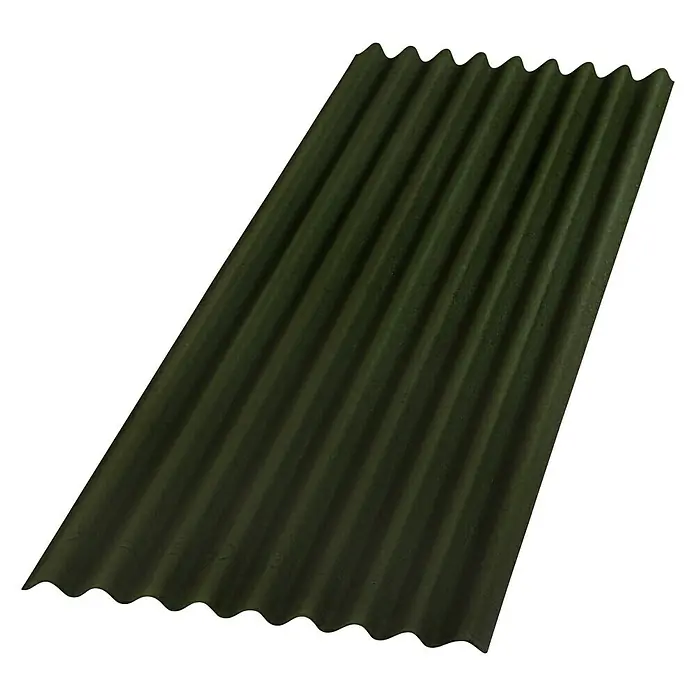 Onduline Placa bituminosa ondulada Base - Verde, 2 m x 85,5 cm x 3,8 cm