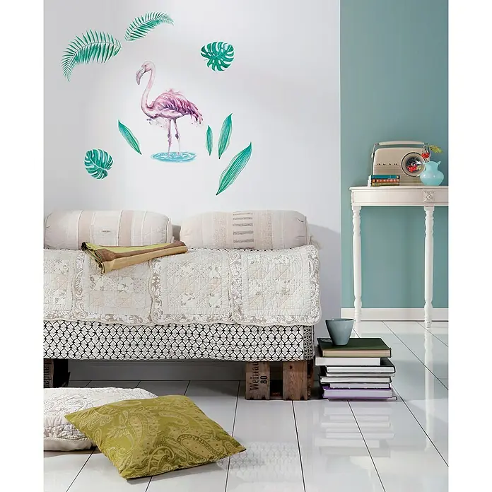 Komar Dekosticker Flamingo - 9 -tlg., 70 x 50 cm - Stimmungsaufnahme