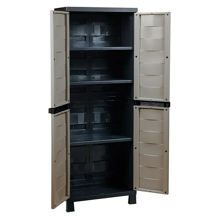 Kunststoffschrank - L x B x H: 65 x 37 x 173 cm, Traglast: 20 kg/Boden