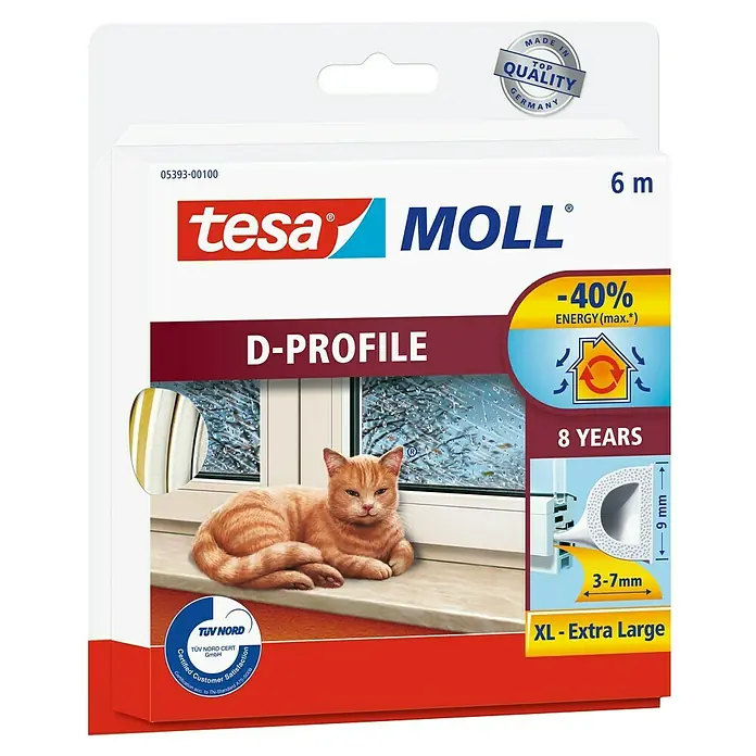 Tesa MOLL D-Profil-Dichtung - Weiß