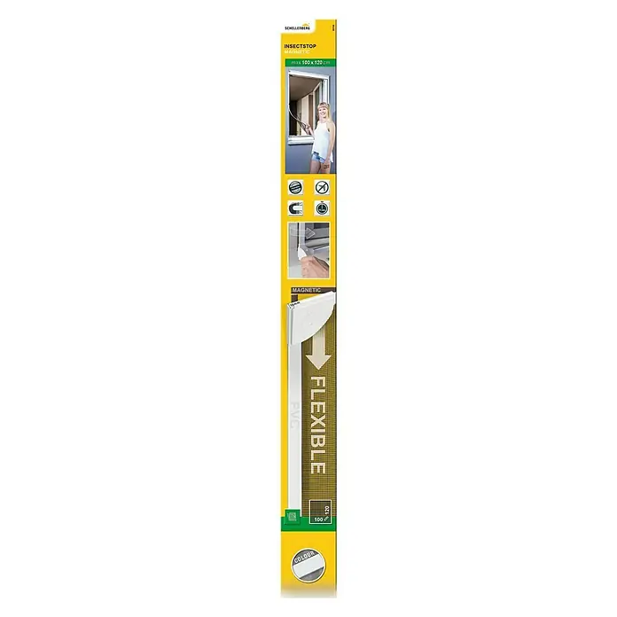 Schellenberg Insect Stop Mosquitera Magnetic - An x Al: 100 cm x 120 mm, Color tejido: Antracita, Fijación mediante imán, Apto para: Mosquitera