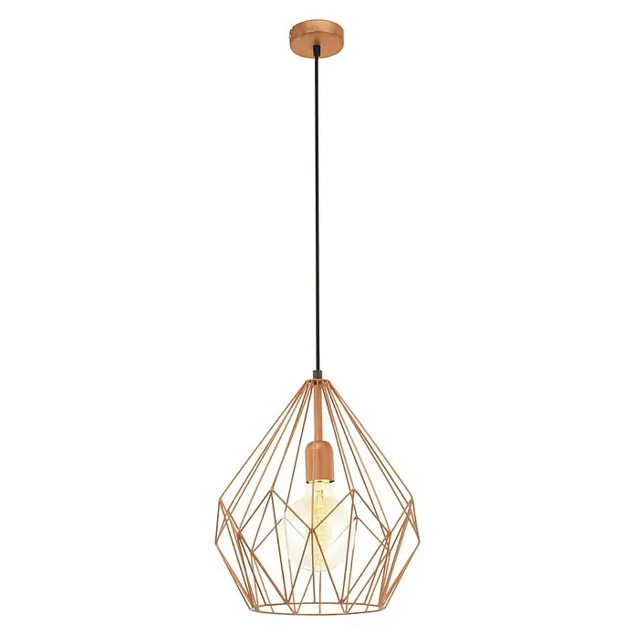 Eglo Pendelleuchte rund Carlton - Höhe: 110 cm, Kupfer