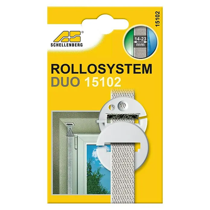 Schellenberg Duo Guía para correa de persiana - Apto para: Sistemas maxi/mini de persianas, Blanco