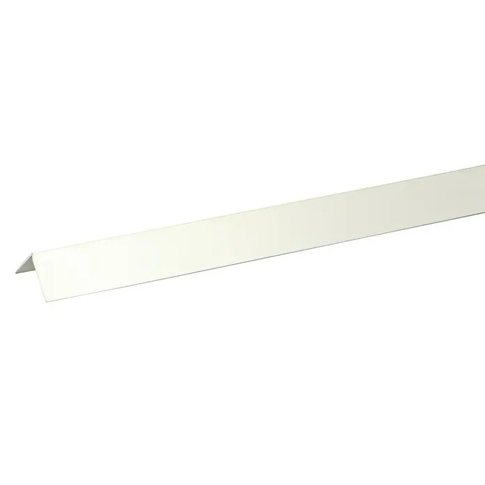 Perfil angular - L x An x Al: 2,4 m x 25 mm x 25 mm, PVC, Blanco