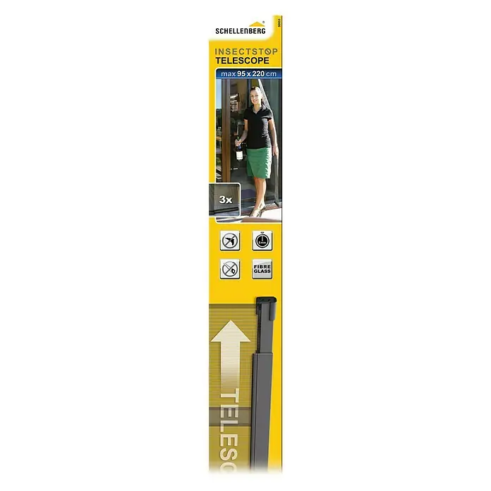 Schellenberg Insect Stop Mosquitera - An x Al: 95 x 220 mm, Antracita, Poliéster, Puerta exterior