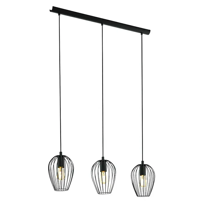 Eglo Newtown Pendelleuchte rund - 180 W, Ø x H: 160 mm x 110 cm, Schwarz, E27