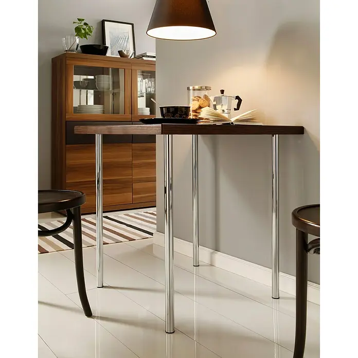 Element System Komplet nožica za namještaj Burgund - Ø x D: 30 x 700 mm, Boja: Krom, Nosivost: 50 kg, 4 kom - Proizvod u upotrebi