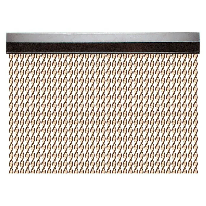 Cortina para puerta Formentera - Beige/Marrón, 90 x 210 cm