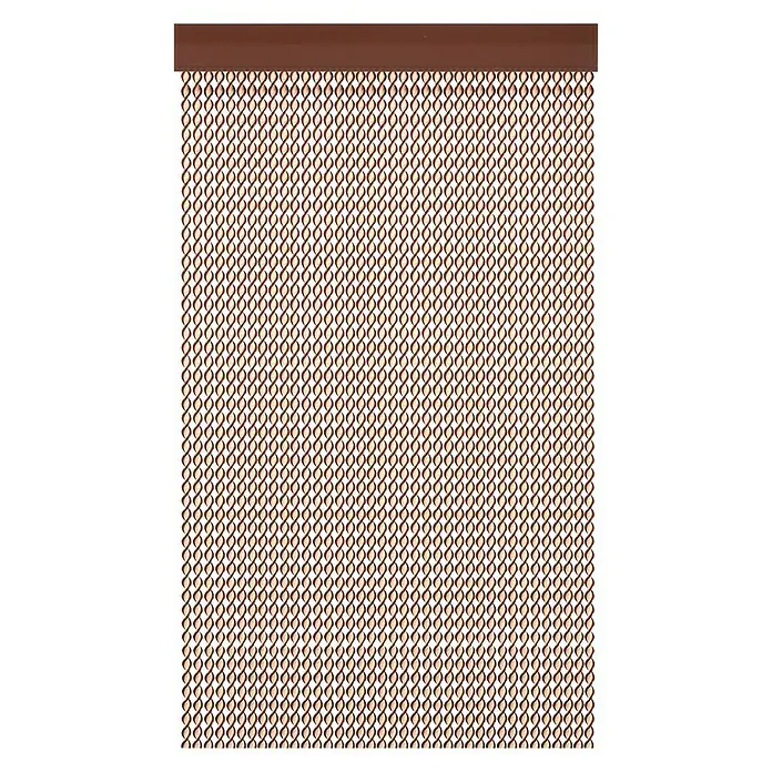 Cortina para puerta Formentera - Beige/Marrón, 90 x 210 cm