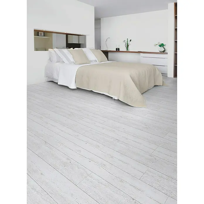 Gerflor Suelo de vinilo autoadhesivo Senso Rustic White Pecan - 91,4 cm x 15,2 cm x 2 mm