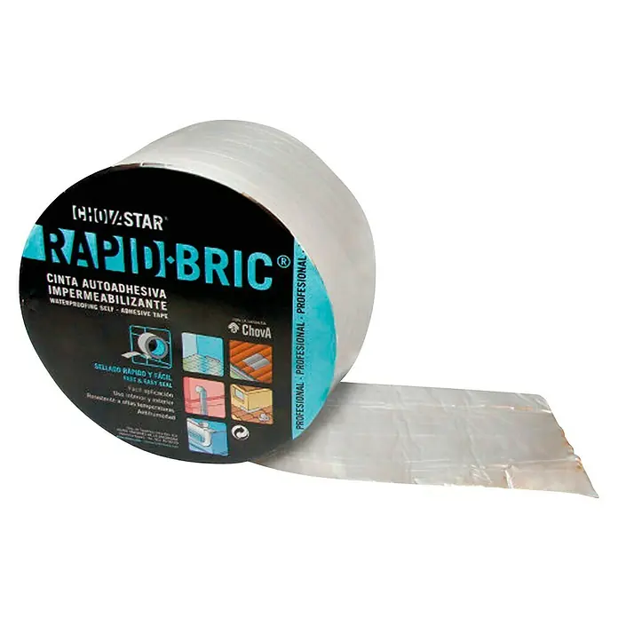 Chova Cinta impermeabilizante Rapid bric - 12 m x 15 cm, Aluminio