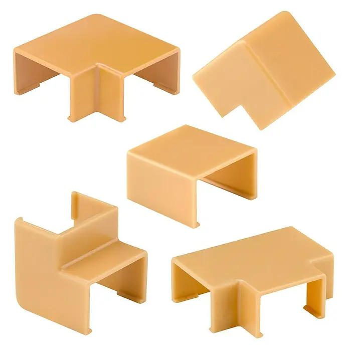 Inofix Plasfix Kit de accesorios para canaleta - Roble, An x Al: 1,6 x 1 cm, 7 ud.
