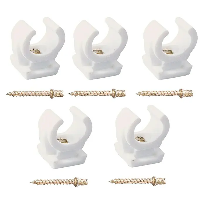 Set de clips para tubo - 5 uds., Diámetro: 18 mm