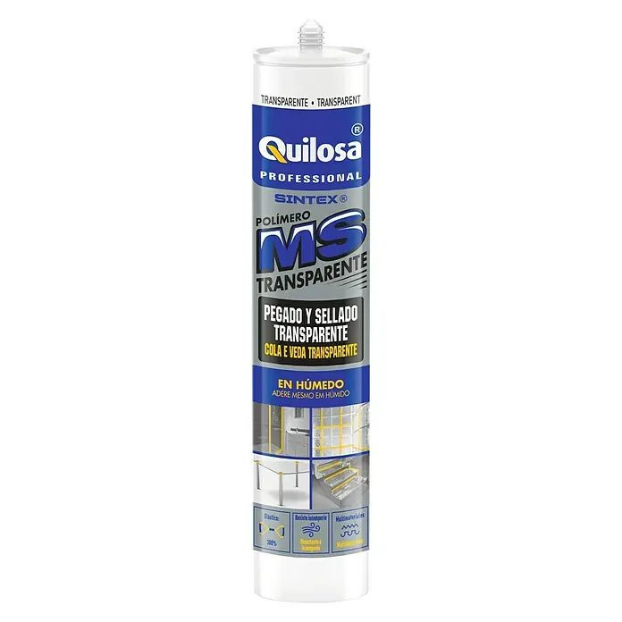 Quilosa Adhesivo y sellador Sintex MS - Transparente, Contenido: 300 ml