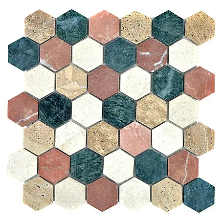 Mosaikfliese Hexagon Mix MOS HXN RND