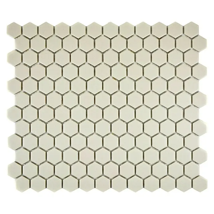 Mosaikfliese Hexagon Uni CU HX020 - 26 x 30 cm, Beige, Matt - Ansicht von oben