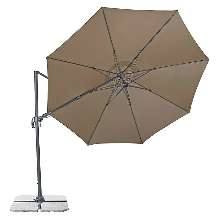Derby Ravenna Pendelschirm Ravenna - Greige, Durchmesser: 316 cm - Vorderansicht