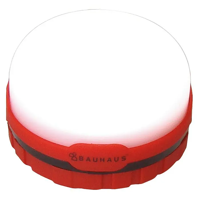 BAUHAUS Luz de camping LED linterna de camping - Rojo/Blanco/Negro, 9 cm