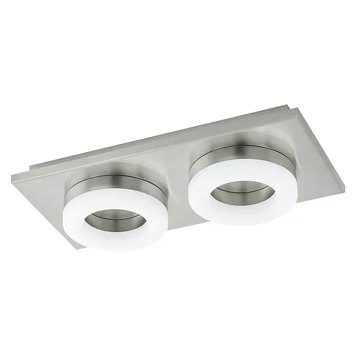 Eglo LED-Deckenleuchte Palena - 3,8 W, L x B x H: 29,5 x 14,5 x 5,5 cm, Nickel matt, 2 Stk.
