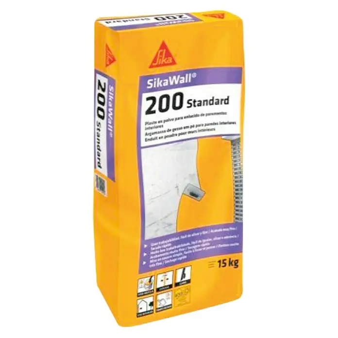 Sika Plaste Sikawall-200 Standard - Blanco, 15 kg