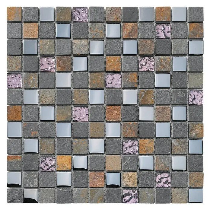 Palazzo Baldosa de mosaico Moais - 30,1 x 30,1 cm, Multicolor