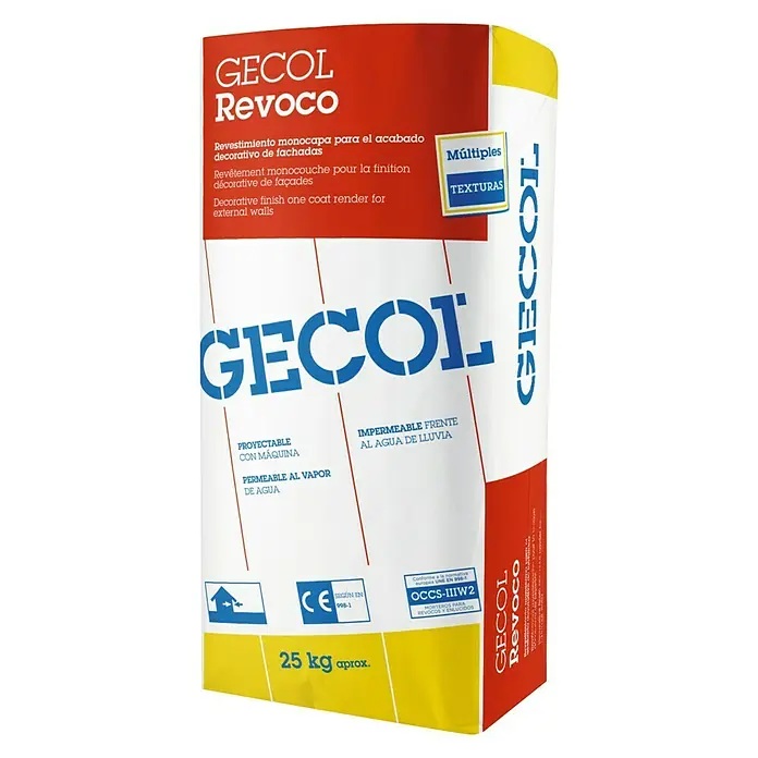 Gecol Mortero para fachada Revoco - 25 kg, Gris