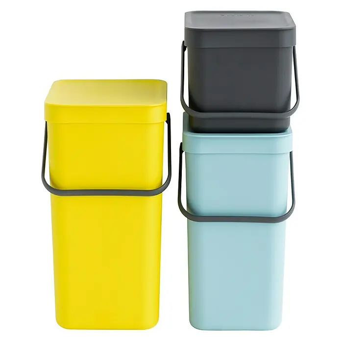 Brabantia Cubo de la basura Sort & Go - Gris, 6 l, Plástico