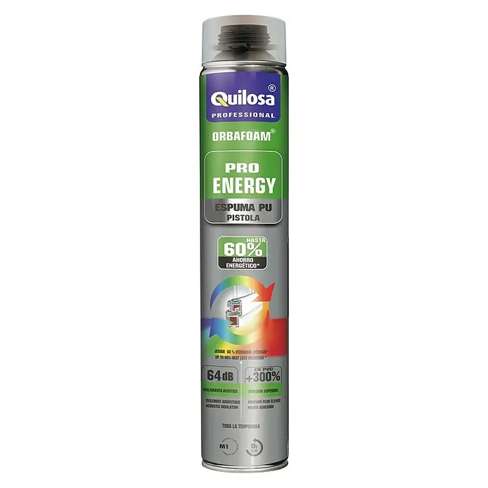 Quilosa Espuma para pistola PU Pro Energy - Contenido: 750 ml, Poliuretano (PU)