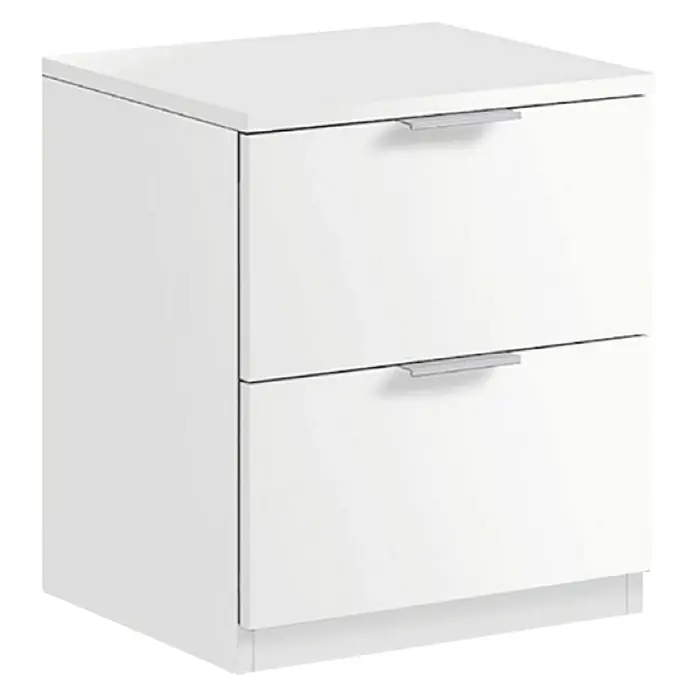 Mesita de noche LC7820O - L x An x Al: 33,5 x 38 x 45 cm, Blanco, Número de cajones: 2 ud.
