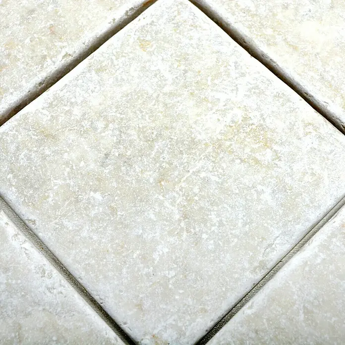 Antikmarmor Ibiza White - 10 x 10 cm, Weiß, Matt - Detailaufnahme
