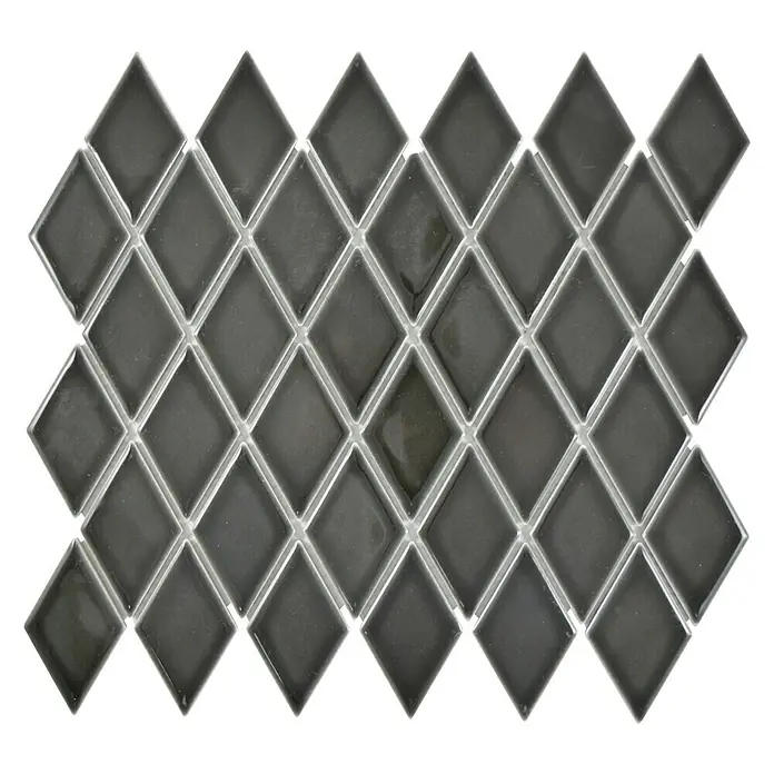 Mosaikfliese Diamant DS B08S - 26,6 x 30,75 cm, Schwarz, Glänzend - Ansicht von oben