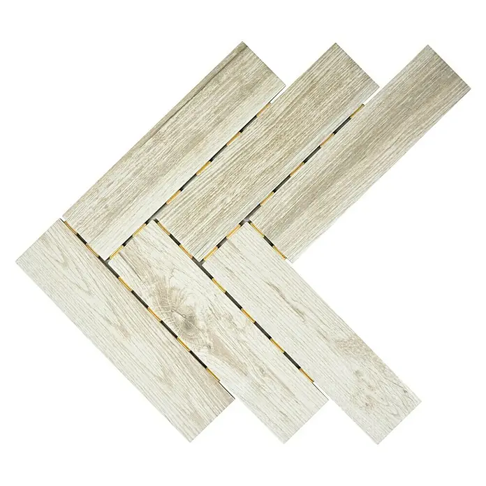 Mosaikfliese Fischgrät CDJ 17HB - 26,7 x 34,4 cm, Hellgrau, Matt - Ansicht von oben
