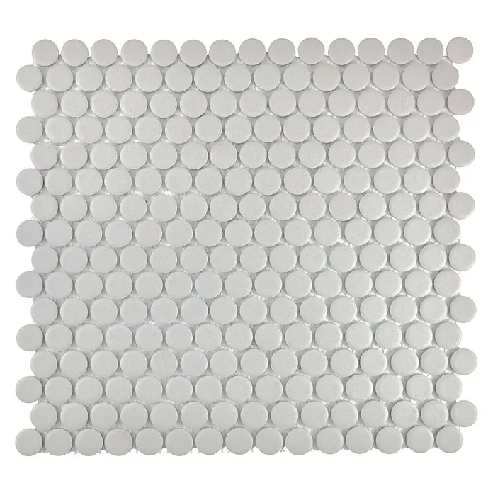 Mosaikfliese Knopf Uni CU K217 - 31,5 x 29,4 cm, Hellgrau, Matt - Ansicht von oben