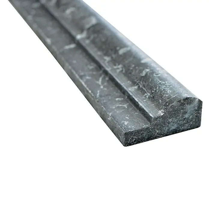 Fliesenbordüre Nero PO 43348 - 30,5 x 4,8 cm, Schwarz, Matt - Detailaufnahme