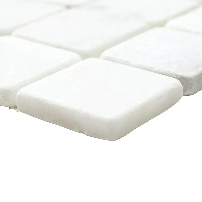 Mosaikfliese Quadrat Ibiza White XNT 42048 - 30,5 x 30,5 cm, Weiß, Matt - Detailaufnahme