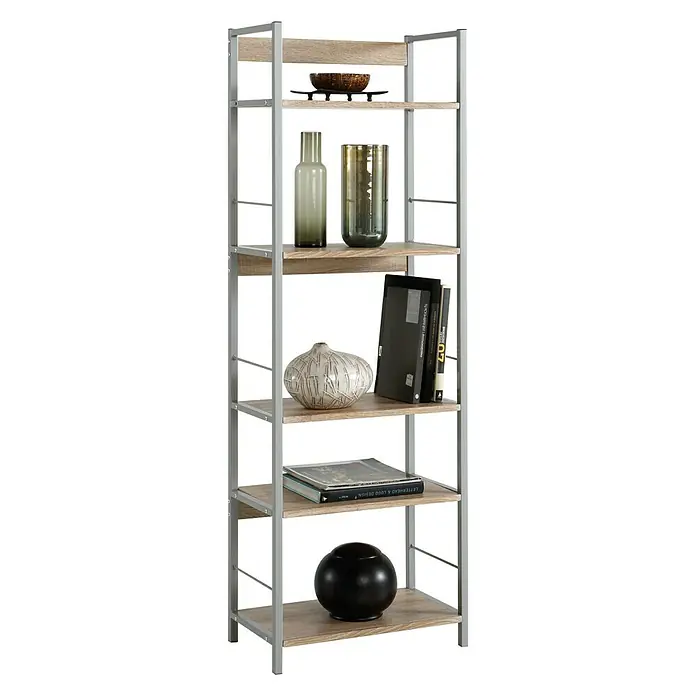 Estantería de madera Kala - An x Al: 52 x 150 cm, Madera, Haya, Gris