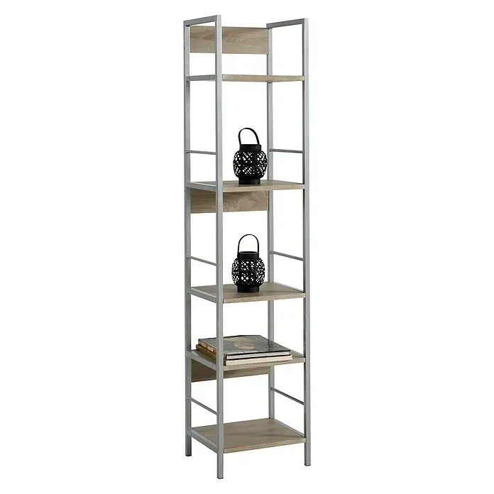 Estantería de madera Kala - An x Al: 34 x 150 cm, Madera, Haya, Gris