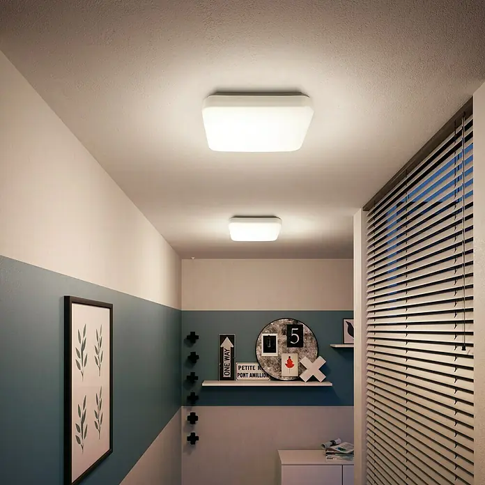 Philips Plafón LED Mauve - 17 W, L x An x Al: 32,2 x 32,2 x 7,5 cm, Blanco
