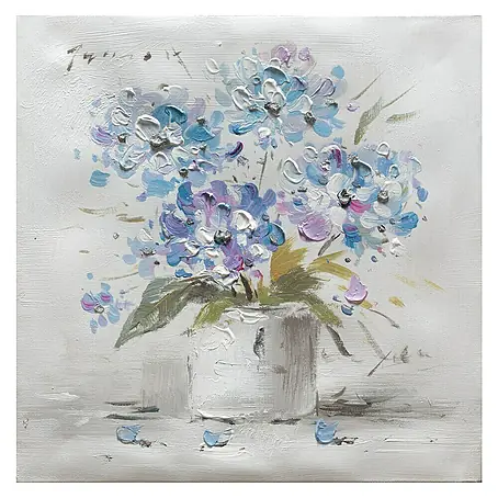 Cuadro pintado a mano Dipinto Blue flowers