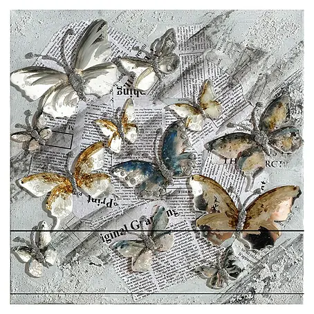 Cuadro pintado a mano Dipinto Butterflies 1