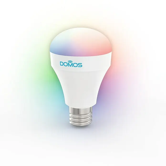 Bombilla LED RGBW inteligente con WiFi Domos - Potencia: 7 W, Zócalo: E27, Color de luz: RGBW