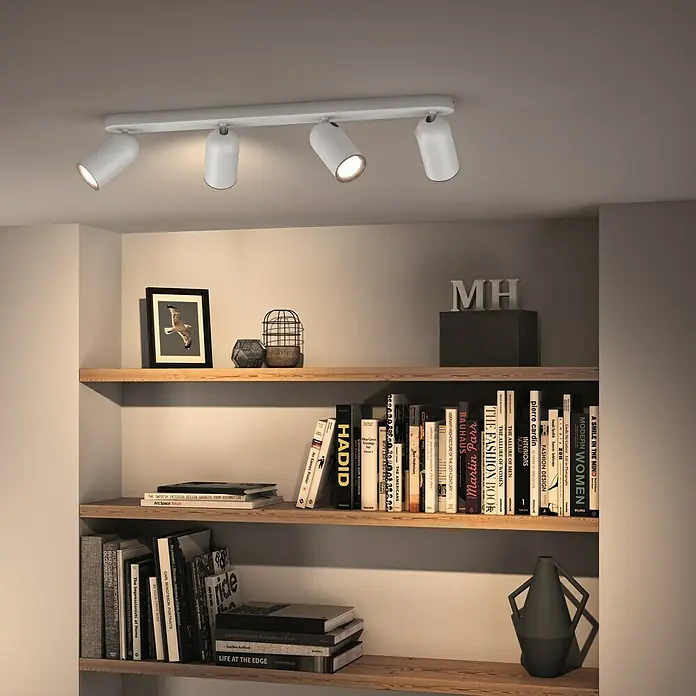 Philips Regleta Pongee - 5,5 W, L x An x Al: 8,2 x 62,8 x 12,2 cm, Blanco, GU10