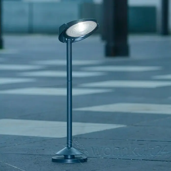 Lutec Sobremuro solar LED Stack de Sun Connec - Gris, Altura: 45 cm