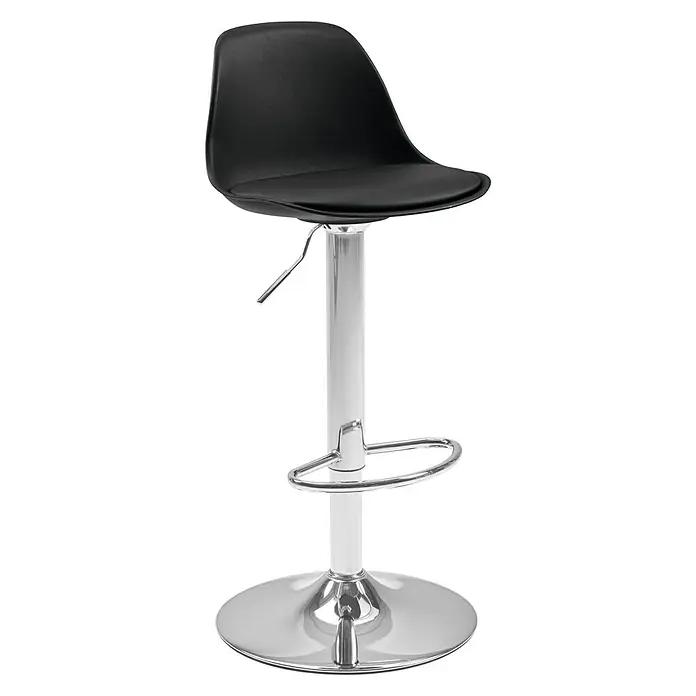 Taburete de cocina Marco - L x An x Al: 41 x 41 x 104 cm, Negro