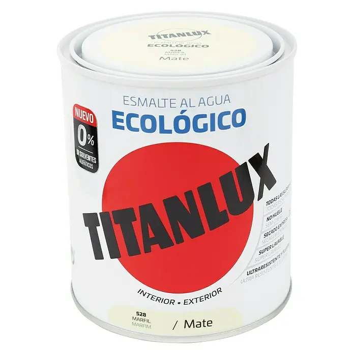 Titanlux Esmalte de color Eco Marfil - 750 ml, Mate